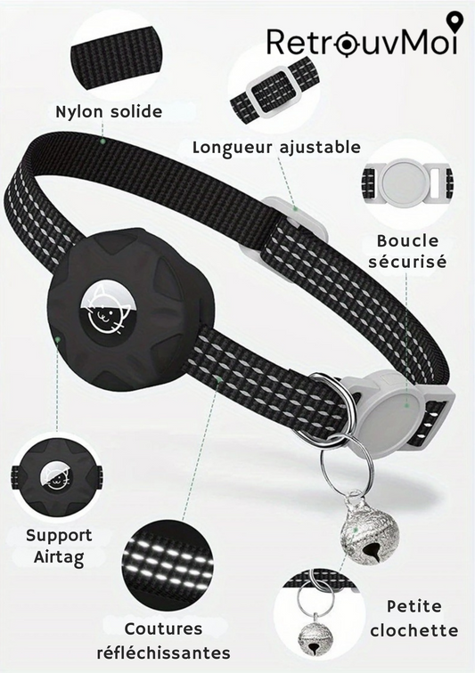 Collier AirTag pour chat – Gardez toujours un œil sur votre petit explorateur 👀