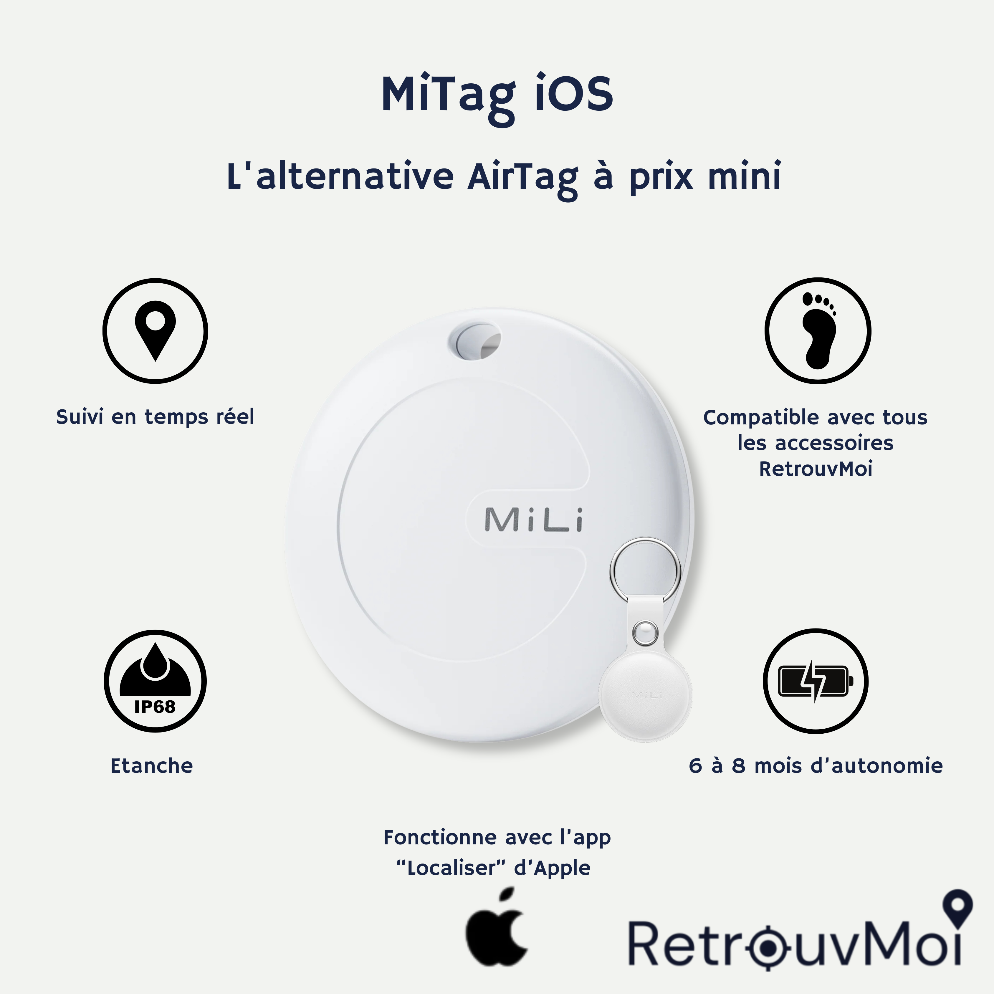 MiTag ios - L'alternative AirTag à prix mini 🎖️