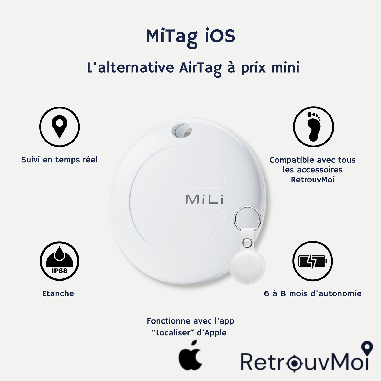 MiTag ios - L'alternative AirTag à prix mini 🎖️