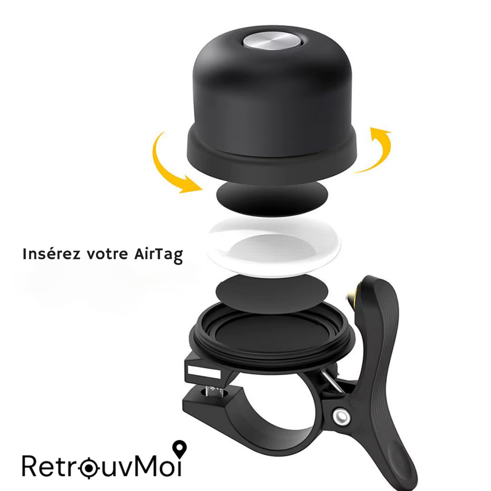Sonnette avec cachette pour AirTag – Retrouvez votre vélo en un instant 👀